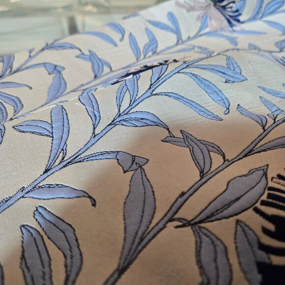 Giambattista Valli | Blue Floral Print Pant | Silk Blend Made in Italy | Size 42 - Picture 9 of 10